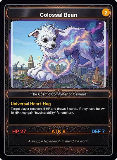 Colossal Bean — The Cosmic Comforter of Oakland